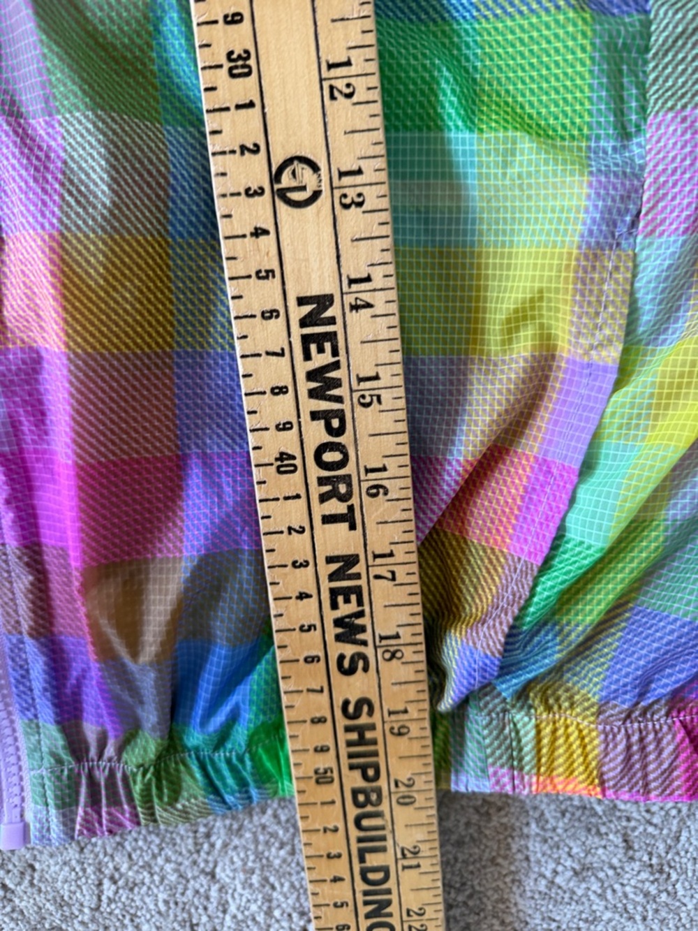 Fabletics Peyton Woven Jacket Candy Check Full Zip Active Sporty Athletic size M - Picture 8 of 9